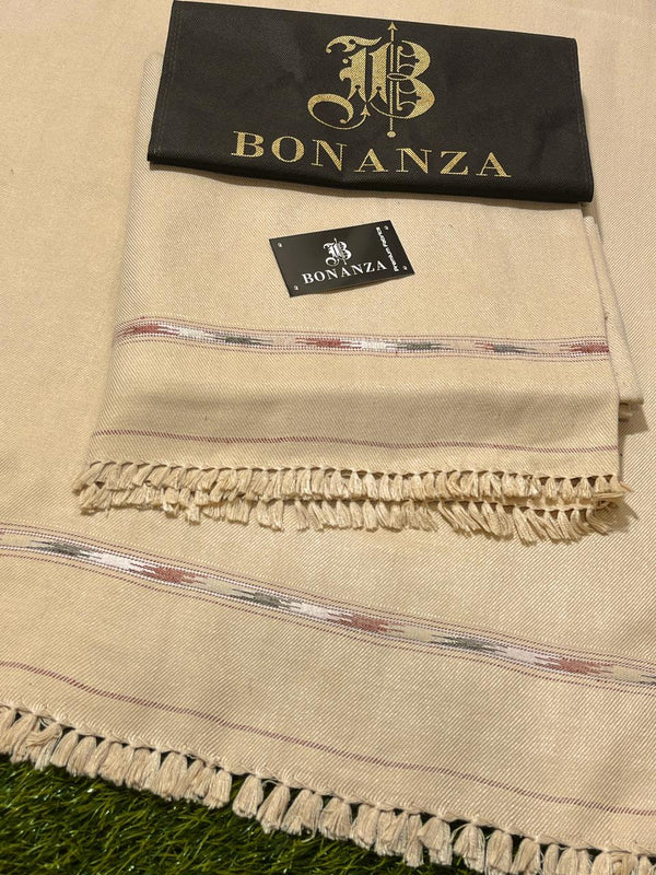 Men's Winter Pashmina Woolen Shawl - (Skin) - IB-22