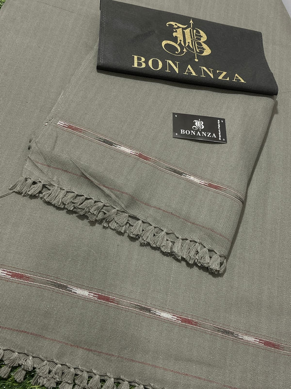 Men's Winter Pashmina Woolen Shawl - (Drak Gray) - IB-25